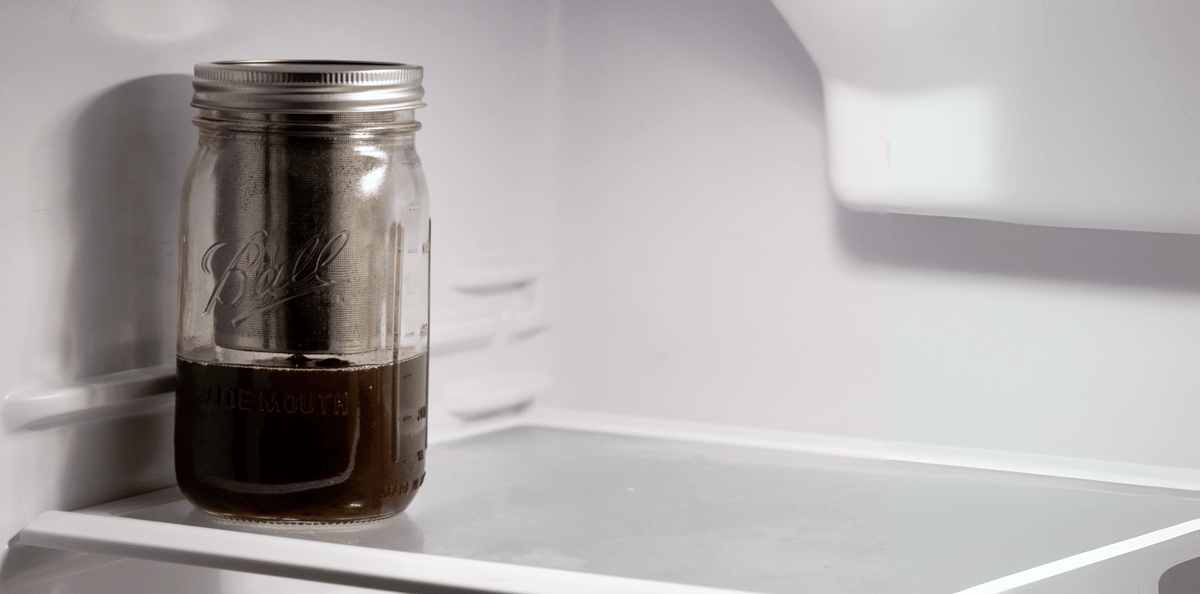 Straining and storing a finished infusion